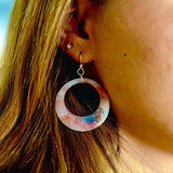 Fused Plastic Earrings: Large Circle