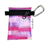 Painted Fused Plastic Zipper Pouch, Small Square