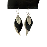 Stacked Feathers Mixed Media Earrings