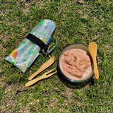 Fused Plastic "Bring-Your-Own" Slide Pouch and Cutlery Sets