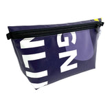 **Limited Release** Banner Zipper Pouch, Large: "Purple Text"