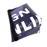 **Limited Release** Banner Zipper Pouch, Large: "Purple Text"