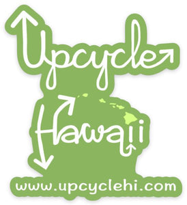 "Upcycle Hawaii" Die-Cut 3" Logo Square Sticker Green