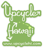 "Upcycle Hawaii" Die-Cut 3" Logo Square Sticker Green
