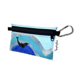 FPZPMR- OCB Dolphin Painted Plastics Upcycle Hawaii Hand painted Fused Plastic Zipper Pouches Upcycled Repurposed Made in Hawaii