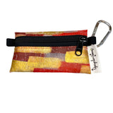 Painted Fused Plastic Zipper Pouch, Small Rectangle