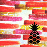 Pineapple on Red Background Painted Plastics Upcycle Hawaii Hand painted Fused Plastic Zipper Pouches Upcycled reclaimed Made in Hawaii