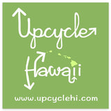 "Upcycle Hawaii" 3" Logo Square Sticker Green